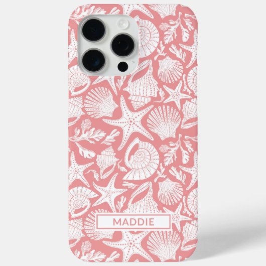Coral Shells Personalized Case-Mate iPhone Case (Rückseite)