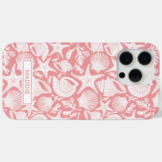 Coral Shells Personalized Case-Mate iPhone Case (Rückseite (Horizontal))