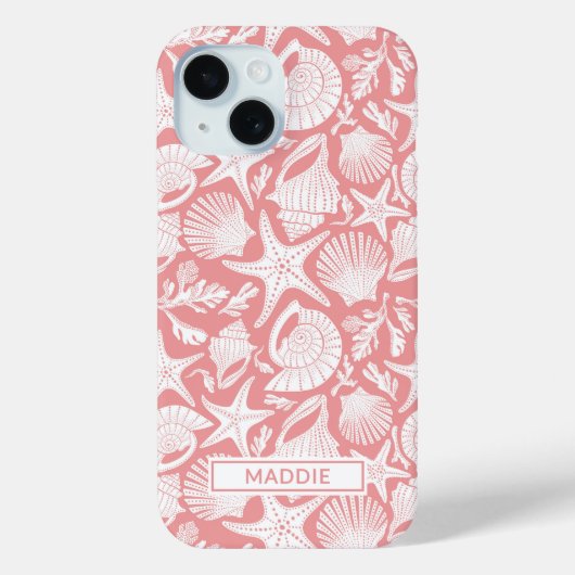 Coral Shells Personalized Case-Mate iPhone Hülle (Rückseite)