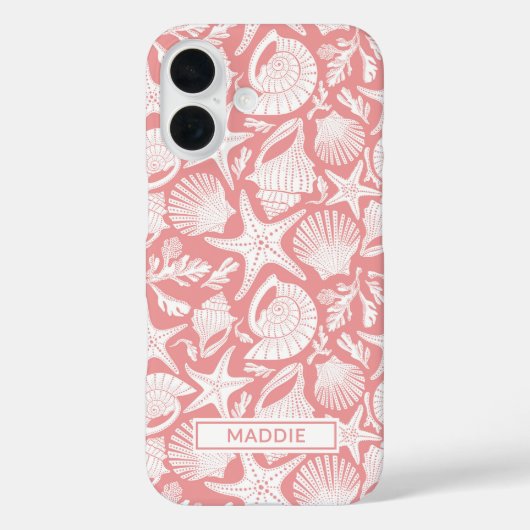 Coral Shells Personalized Case-Mate iPhone Hülle (Rückseite)