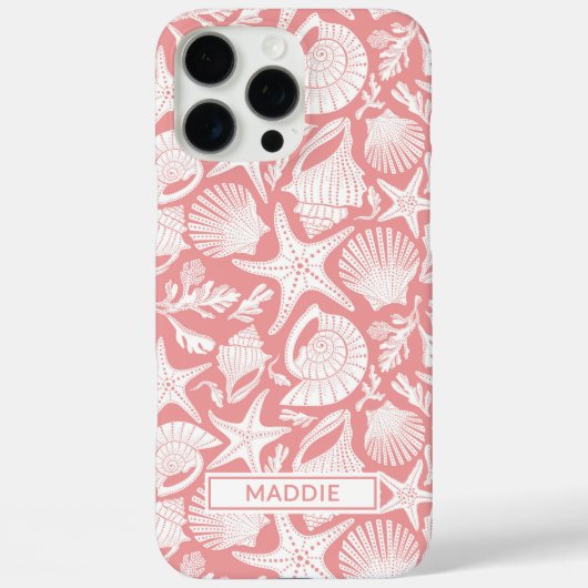 Coral Shells Personalized Case-Mate iPhone Hülle (Rückseite)