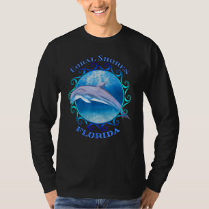 Coral Shoes Florida Urlaub Souvenir Dolphin T-Shirt