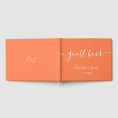 Coral Signature Script Wedding Gästebuch (Voll)