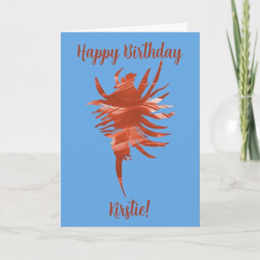 Coral Silhouette Conch Muschel Card Dankeskarte (Vorderseite)