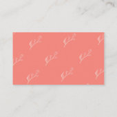 Coral Simple Elegant Wedding Website Card Begleitkarte (Rückseite)