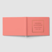 Coral Simple Stylized Lettering Wedding Gästebuch (Voll)