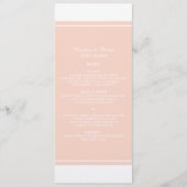 Coral Simply Elegant Wedding Menu Menükarte (Vorderseite)