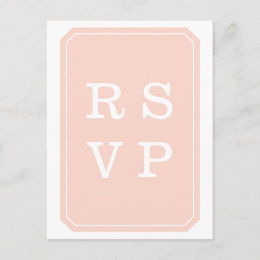 Coral Simply Elegant Wedding UAWG Postcard Einladungspostkarte (Vorderseite)
