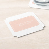 Coral Simply Elegant Wedding Untersetzer (angewinkelt)