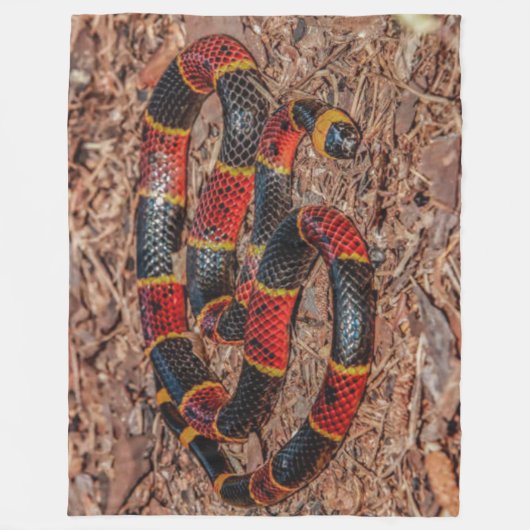 CORAL SNAKE FLEECEDECKE (Vorderseite)