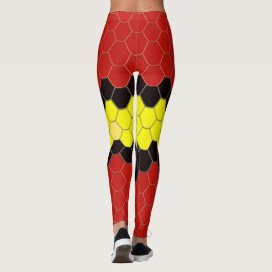 Coral Snake Skin Pattern Leggings (Rückseite)