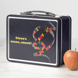 Coral Snakes Wildlife Personalisiert Metall Brotdose