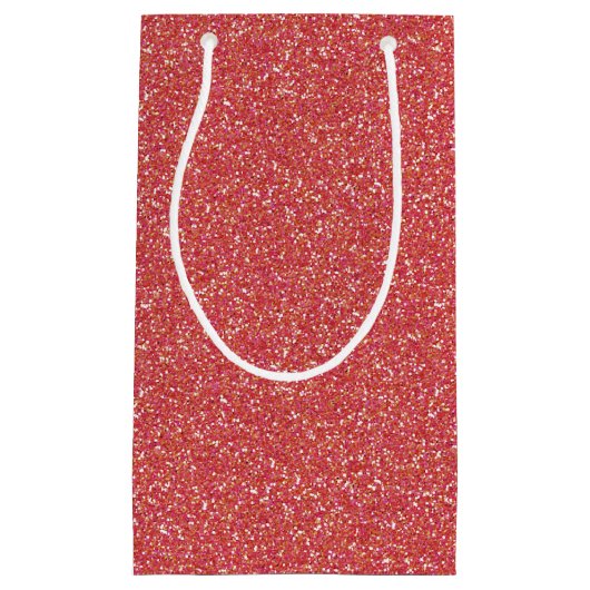 Coral Sparkle Glitzer Geschenktasche Kleine Geschenktüte (Vorderseite)