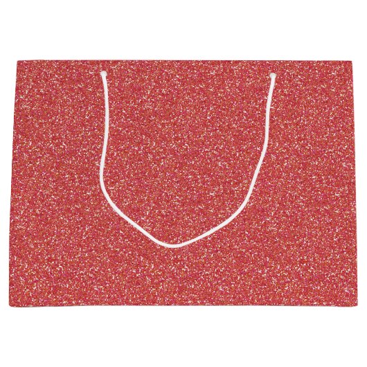 Coral Sparkle Glitzer Große Geschenktasche Geschenktüte (Vorderseite)