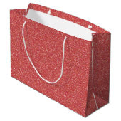 Coral Sparkle Glitzer Große Geschenktasche Geschenktüte (Rückseite Schrägansicht)