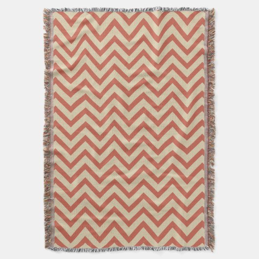 Coral Spice Moods Chevrons Decke (Vorderseite Vertikal)