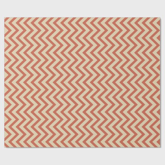 Coral Spice Moods Chevrons Geschenkpapier (Flach)