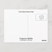 Coral Spice Moods Indien Postkarte (Rückseite)