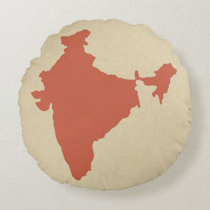 Coral Spice Moods Indien Rundes Kissen