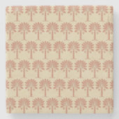 Coral Spice Moods Palm Steinuntersetzer (Vorderseite)