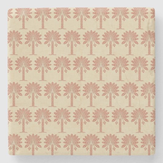 Coral Spice Moods Palm Steinuntersetzer (Vorderseite)