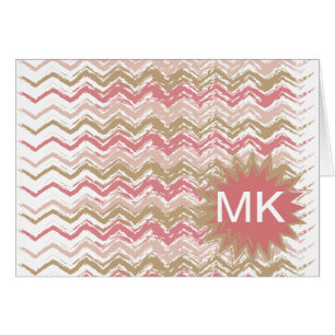 Coral Spice Scribble ZigZag Zickzack Muster