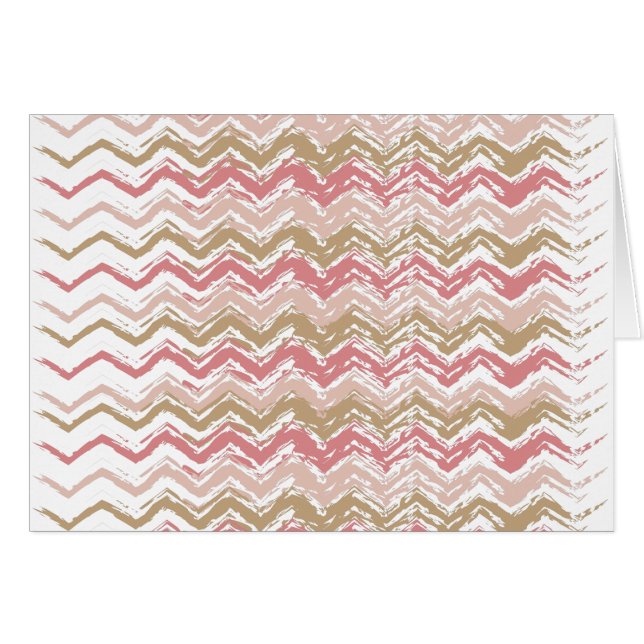 Coral Spice Scribble ZigZag Zickzack Muster (Vorderseite (Horizontal))