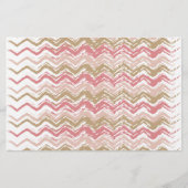 Coral Spice Scribble ZigZag Zickzack Muster Briefpapier (Vorderseite)