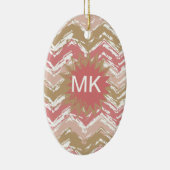 Coral Spice Scribble ZigZag Zickzack Muster Keramikornament (Rechts)