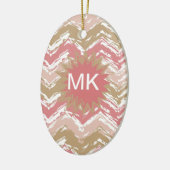 Coral Spice Scribble ZigZag Zickzack Muster Keramikornament (Links)