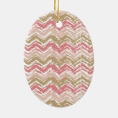 Coral Spice Scribble ZigZag Zickzack Muster Keramikornament (Hinten)