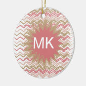 Coral Spice Scribble ZigZag Zickzack Muster Keramikornament (Links)