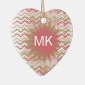 Coral Spice Scribble ZigZag Zickzack Muster Keramikornament (Rechts)