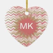 Coral Spice Scribble ZigZag Zickzack Muster Keramikornament (Vorne)