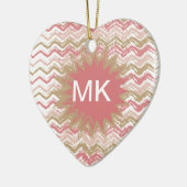 Coral Spice Scribble ZigZag Zickzack Muster Keramikornament (Links)