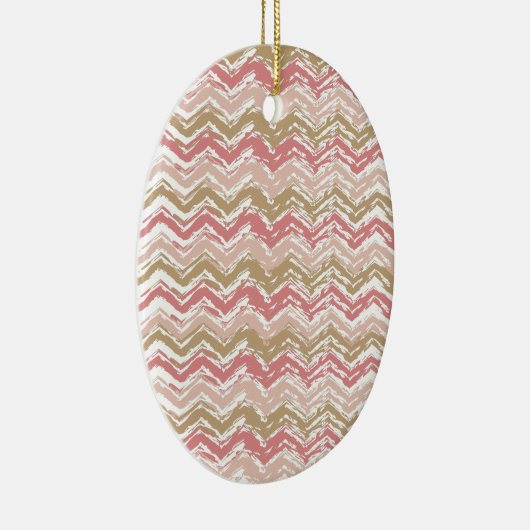 Coral Spice Scribble ZigZag Zickzack Muster Keramikornament (Rechts)