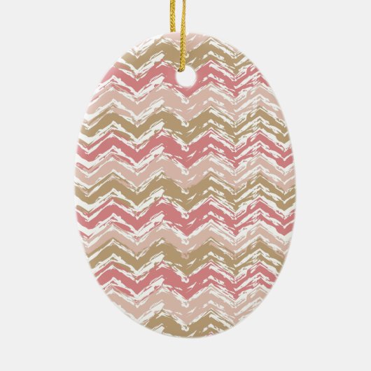 Coral Spice Scribble ZigZag Zickzack Muster Keramikornament (Hinten)