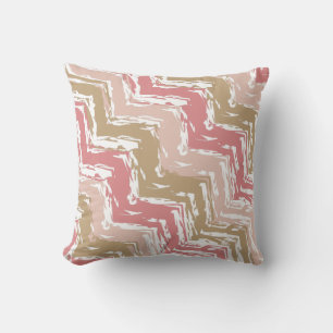 Coral Spice Scribble ZigZag Zickzack Muster Kissen