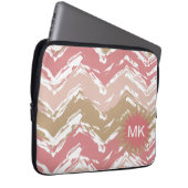 Coral Spice Scribble ZigZag Zickzack Muster Laptopschutzhülle (Vorne Rechts)