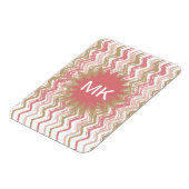 Coral Spice Scribble ZigZag Zickzack Muster Magnet (Linke Seite)