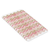 Coral Spice Scribble ZigZag Zickzack Muster Magnet (Rechte Seite)