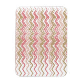 Coral Spice Scribble ZigZag Zickzack Muster Magnet (Vertikal)