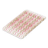 Coral Spice Scribble ZigZag Zickzack Muster Magnet (Linke Seite)