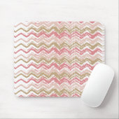 Coral Spice Scribble ZigZag Zickzack Muster Mousepad (Mit Mouse)