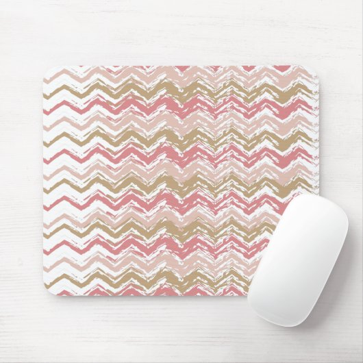 Coral Spice Scribble ZigZag Zickzack Muster Mousepad (Mit Mouse)