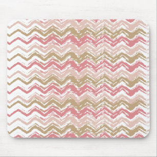 Coral Spice Scribble ZigZag Zickzack Muster Mousepad