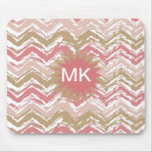 Coral Spice Scribble ZigZag Zickzack Muster Mousepad (Vorne)