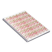Coral Spice Scribble ZigZag Zickzack Muster Notizblock (Rechte Seite)