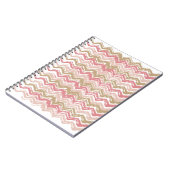 Coral Spice Scribble ZigZag Zickzack Muster Notizblock (Linke Seite)