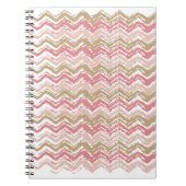 Coral Spice Scribble ZigZag Zickzack Muster Notizblock (Vorderseite)